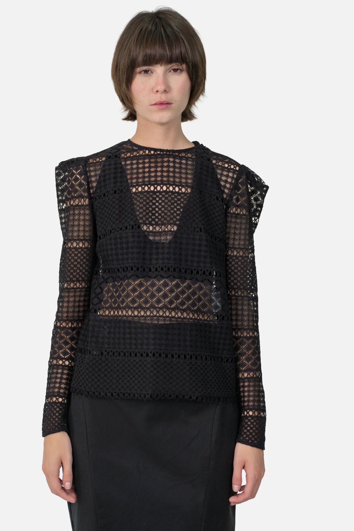 Blusa Preta Renda
