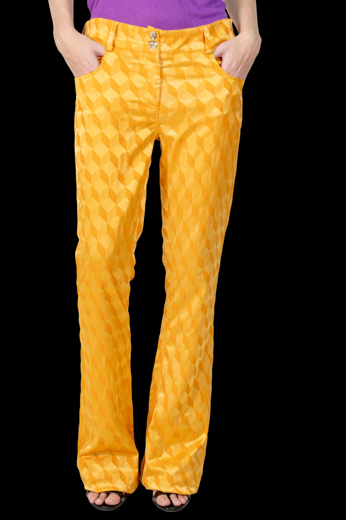 Calça Amarela Textura