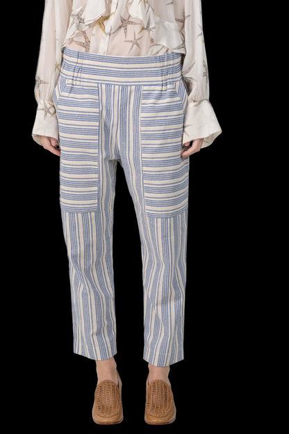 Calça listrada Detalhe Mixed