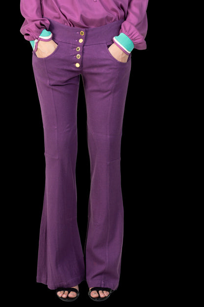 Calça Roxa Textura Lilly Sarti
