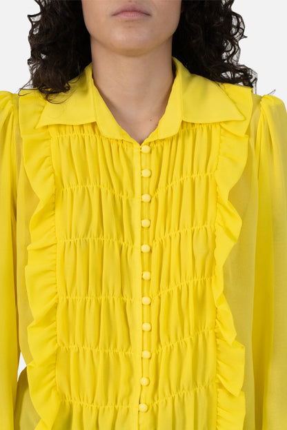 Camisa Amarela Detalhe Lu Monteiro