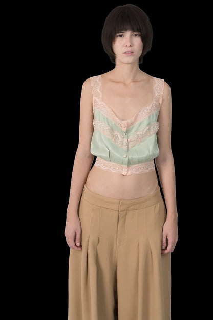Cropped Color Renda Garimpo Adda