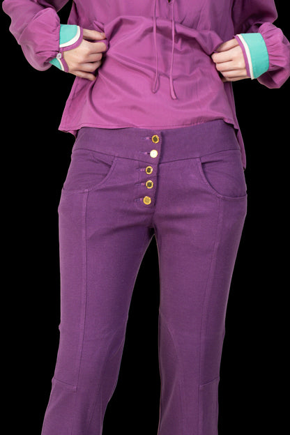 Calça Roxa Textura Lilly Sarti