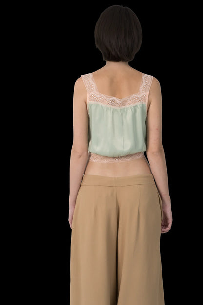 Cropped Color Renda Garimpo Adda