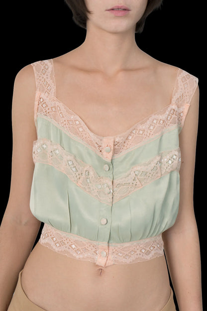 Cropped Color Renda Garimpo Adda