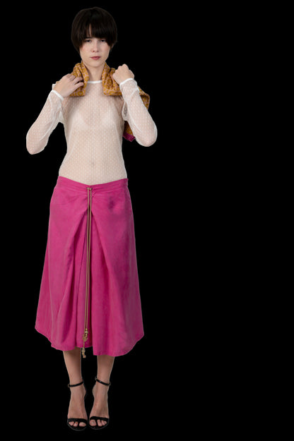 Saia rosa Seda Diane Von Furstenberg