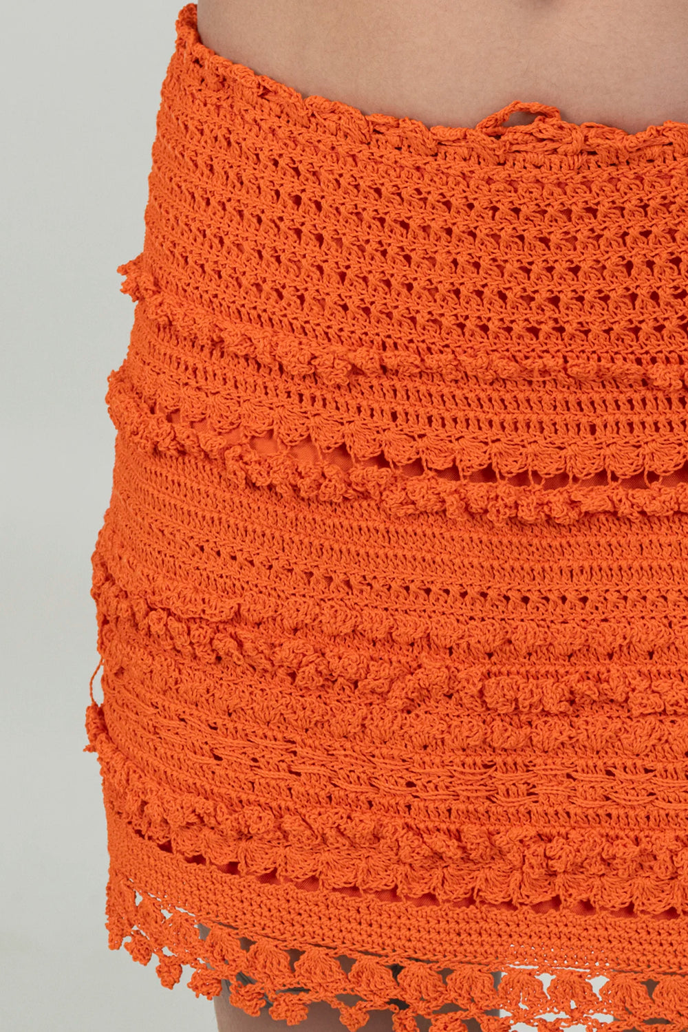 Saia Laranja Crochê