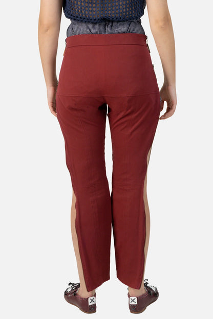 Calça Vinho Detalhe Paula Raia