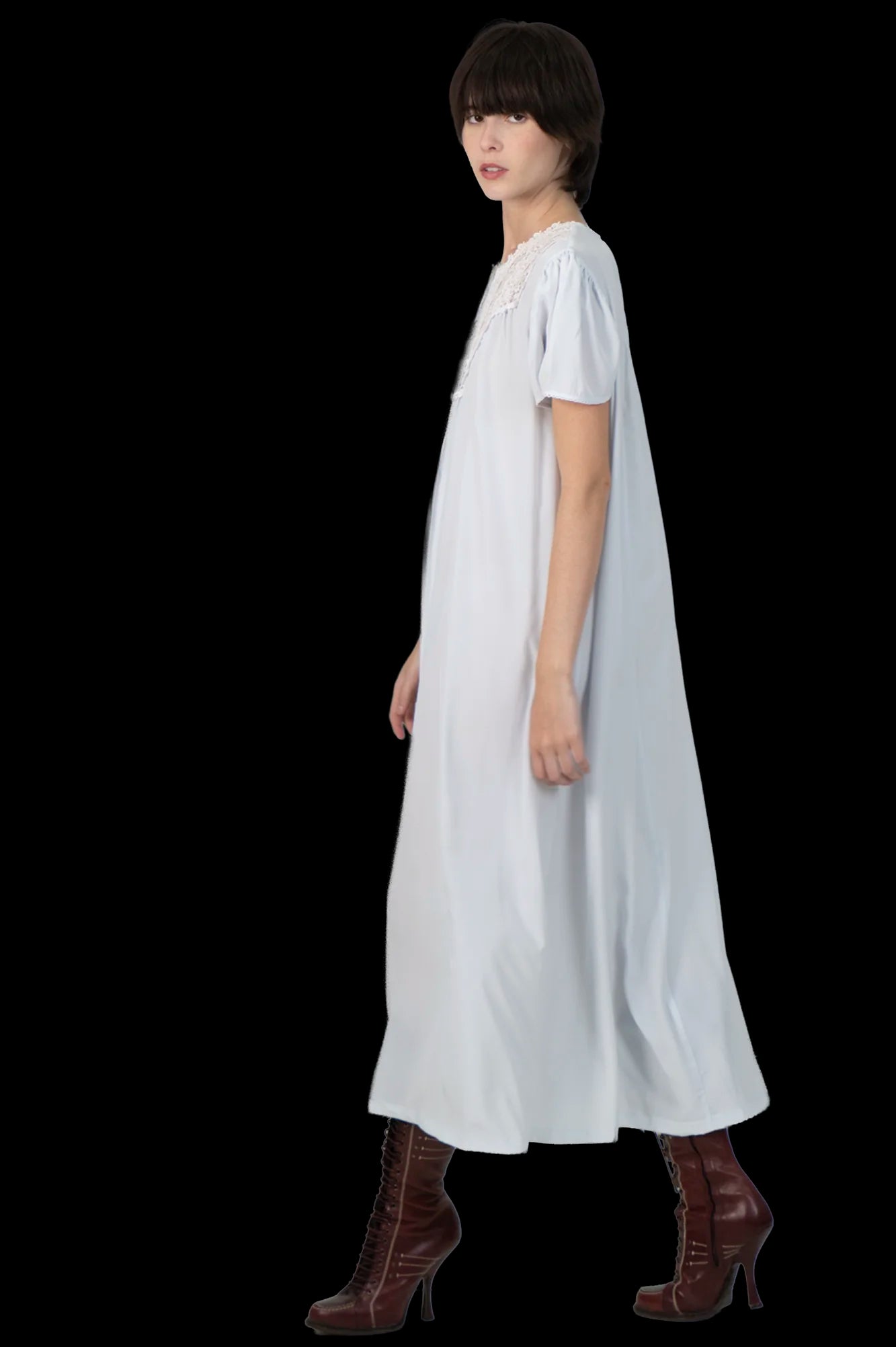 Vestido Azul Seda