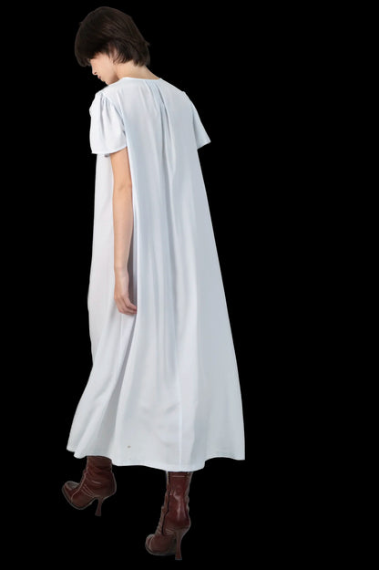 Vestido Azul Seda Christian Dior