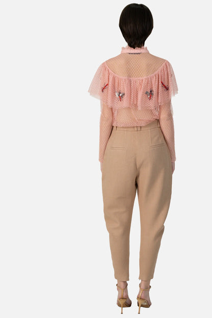 Calça Creme Detalhe Francesca