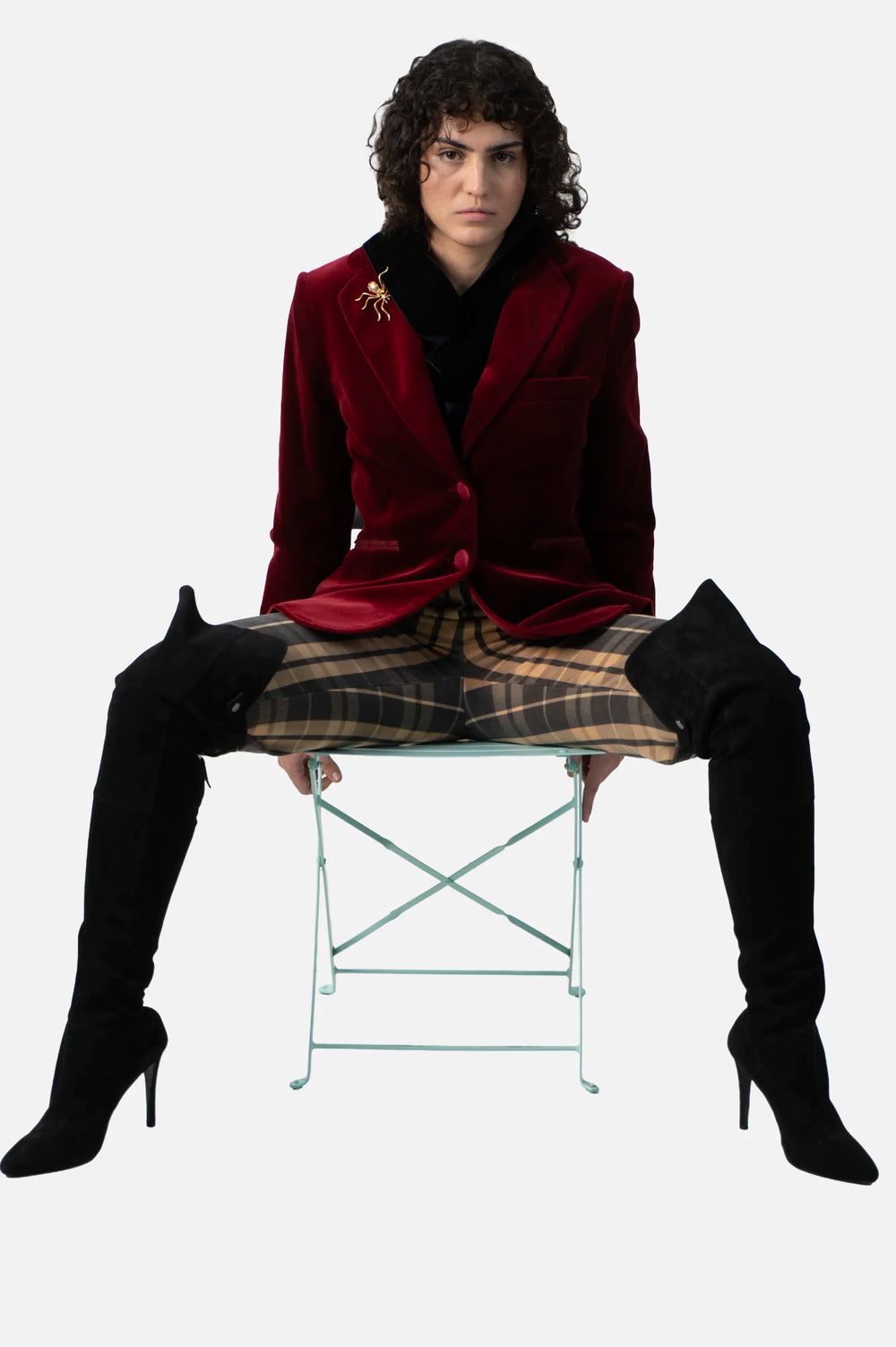 Blazer Vermelho Veludo