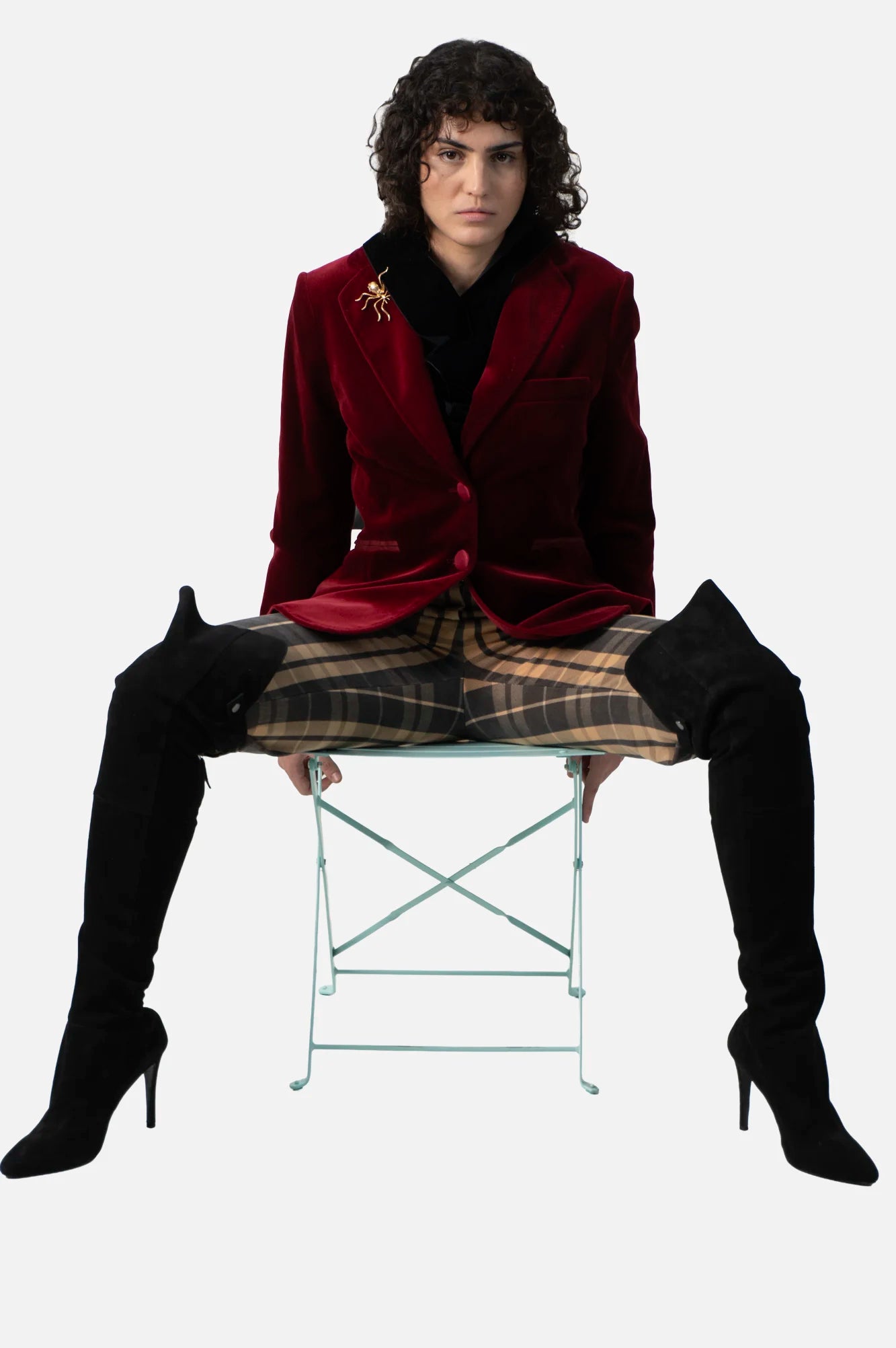 Blazer Vermelho Veludo