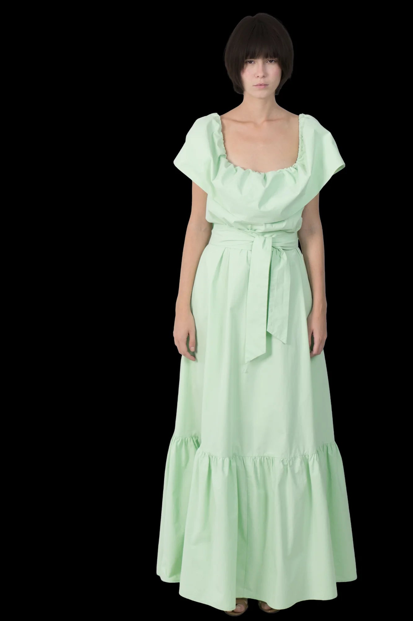 Vestido Verde Babado