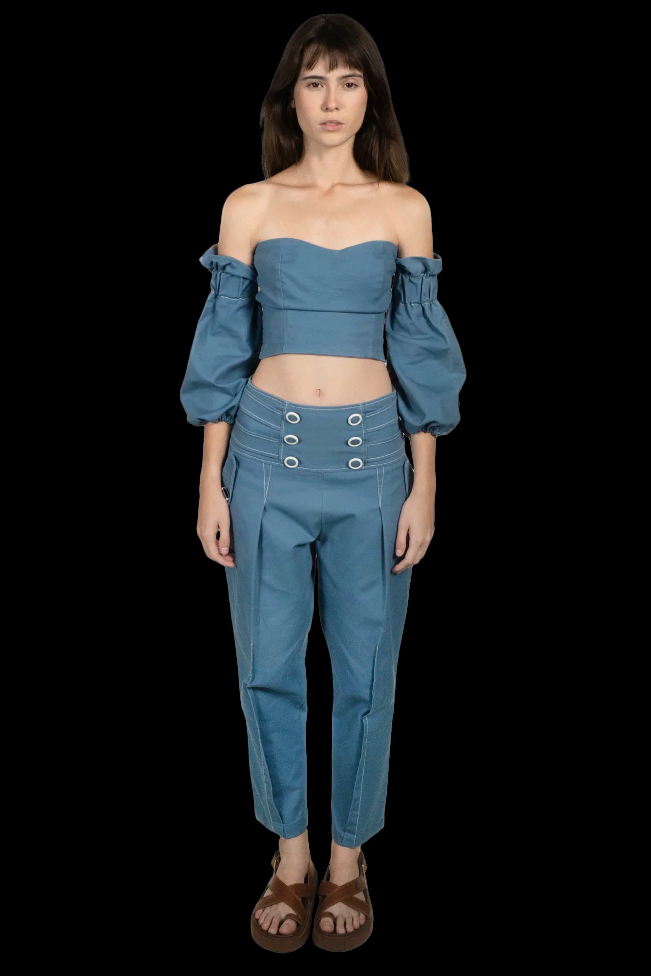 Conjunto Azul Detalhe