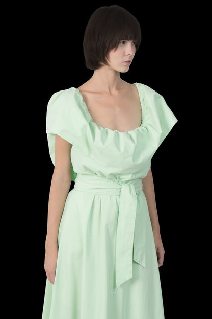 Vestido Verde Babado Carol Bassi