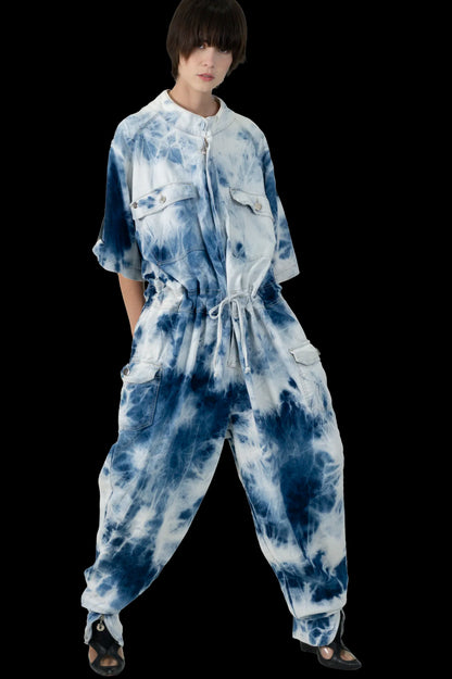 Macacão Jeans Detalhe Garimpo Adda