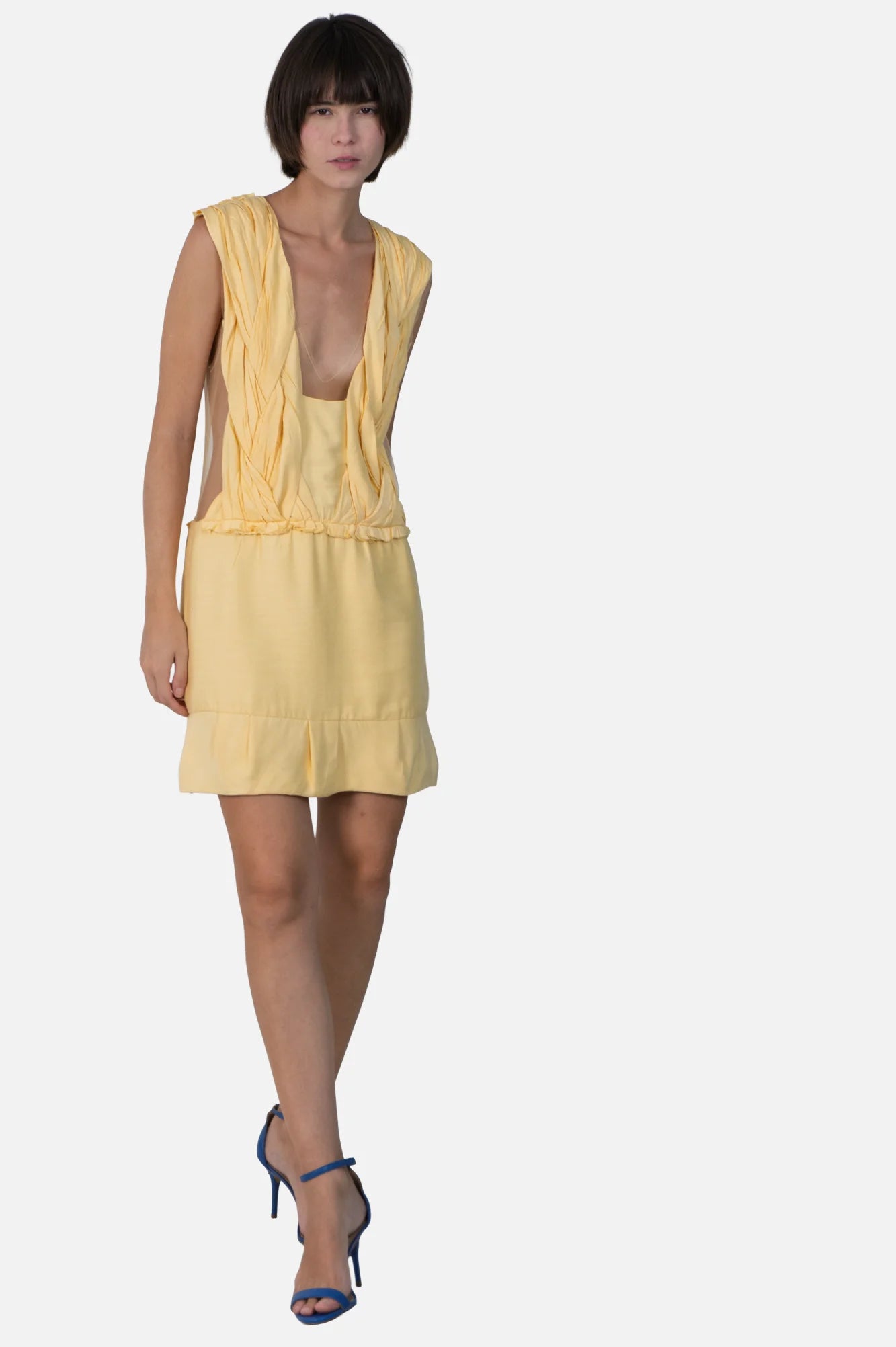 Vestido Amarelo Detalhe