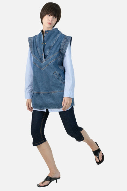 Colete Blue Jeans Garimpo Adda