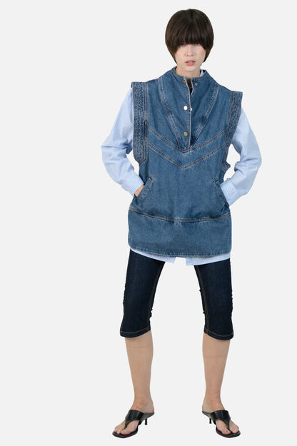 Colete Blue Jeans Garimpo Adda
