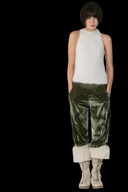 Calça Verde Veludo Garimpo Adda