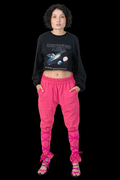Cropped Preto Estampa NK
