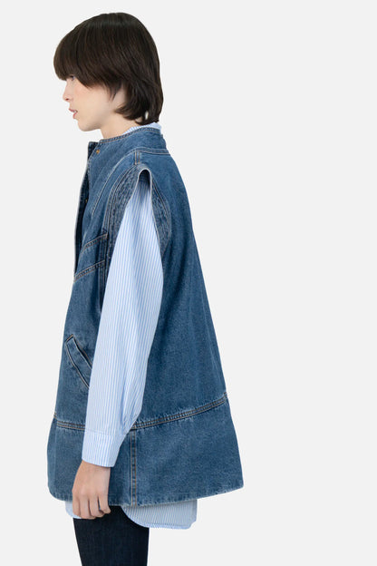 Colete Blue Jeans Garimpo Adda