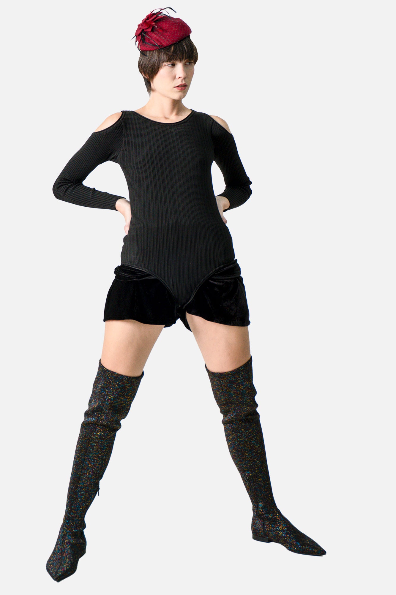 Short Preto Veludo