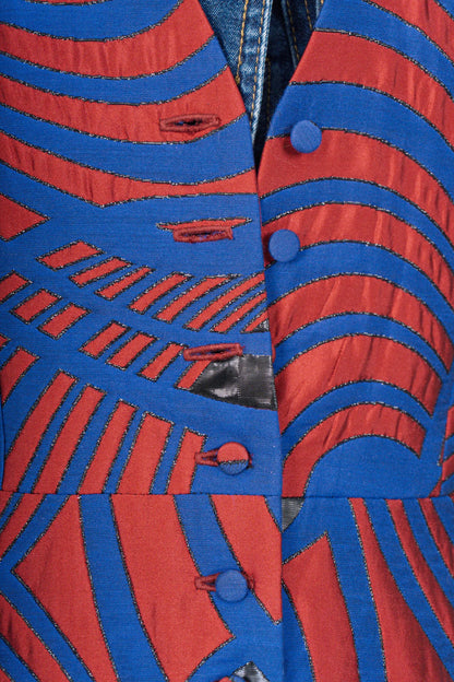 Colete Bicolor Textura Paula Raia