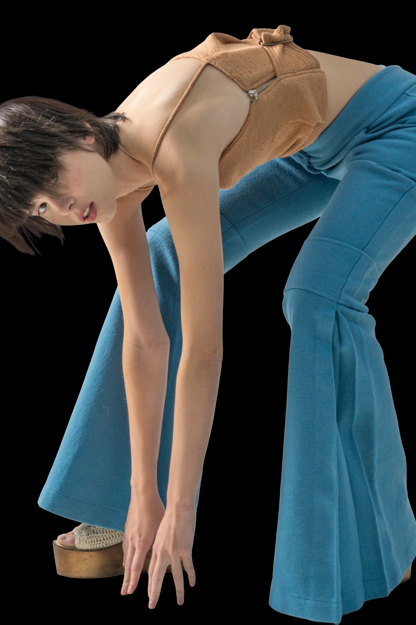 Cropped Caramelo Textura