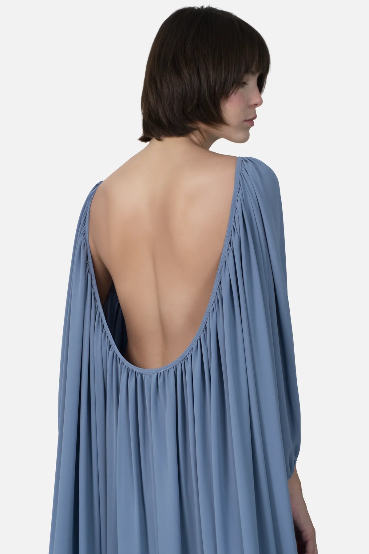 Vestido Azul Babado
