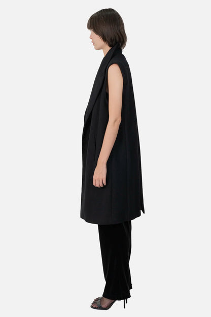Colete Preto Longo Zara