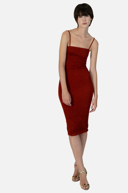 Vestido Vermelho Bandagem Francesca