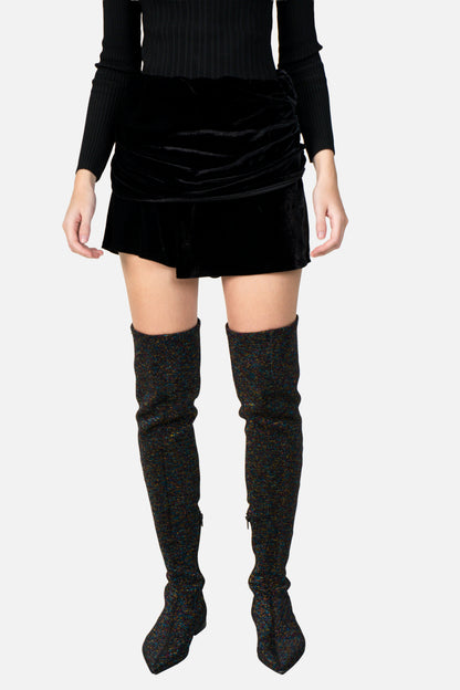 Short Preto Veludo Cia Marítima