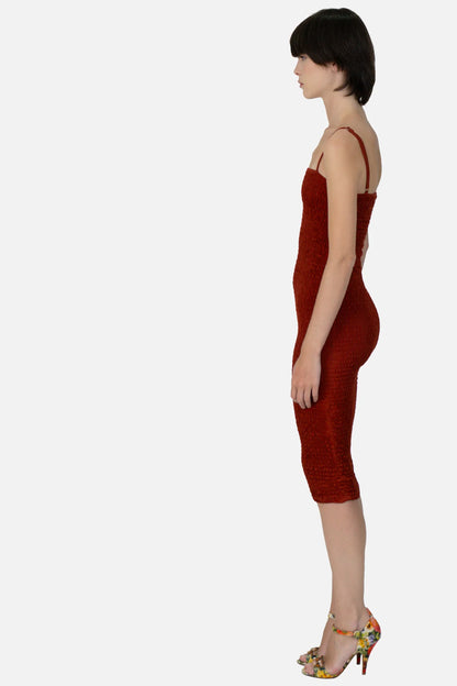 Vestido Vermelho Bandagem Francesca