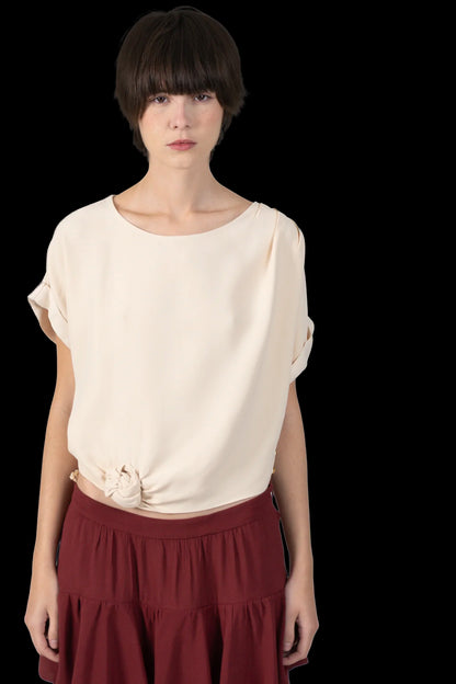 Blusa Creme Detalhe Cris Barros