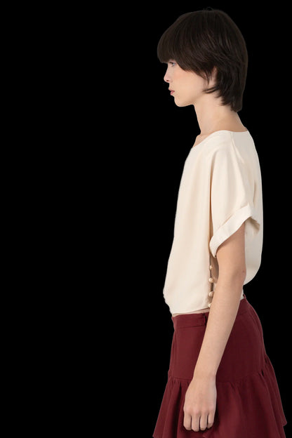 Blusa Creme Detalhe Cris Barros