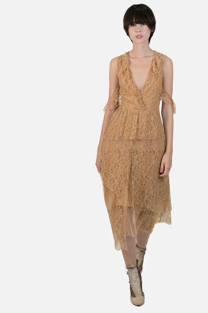 Vestido Caramelo Renda NK