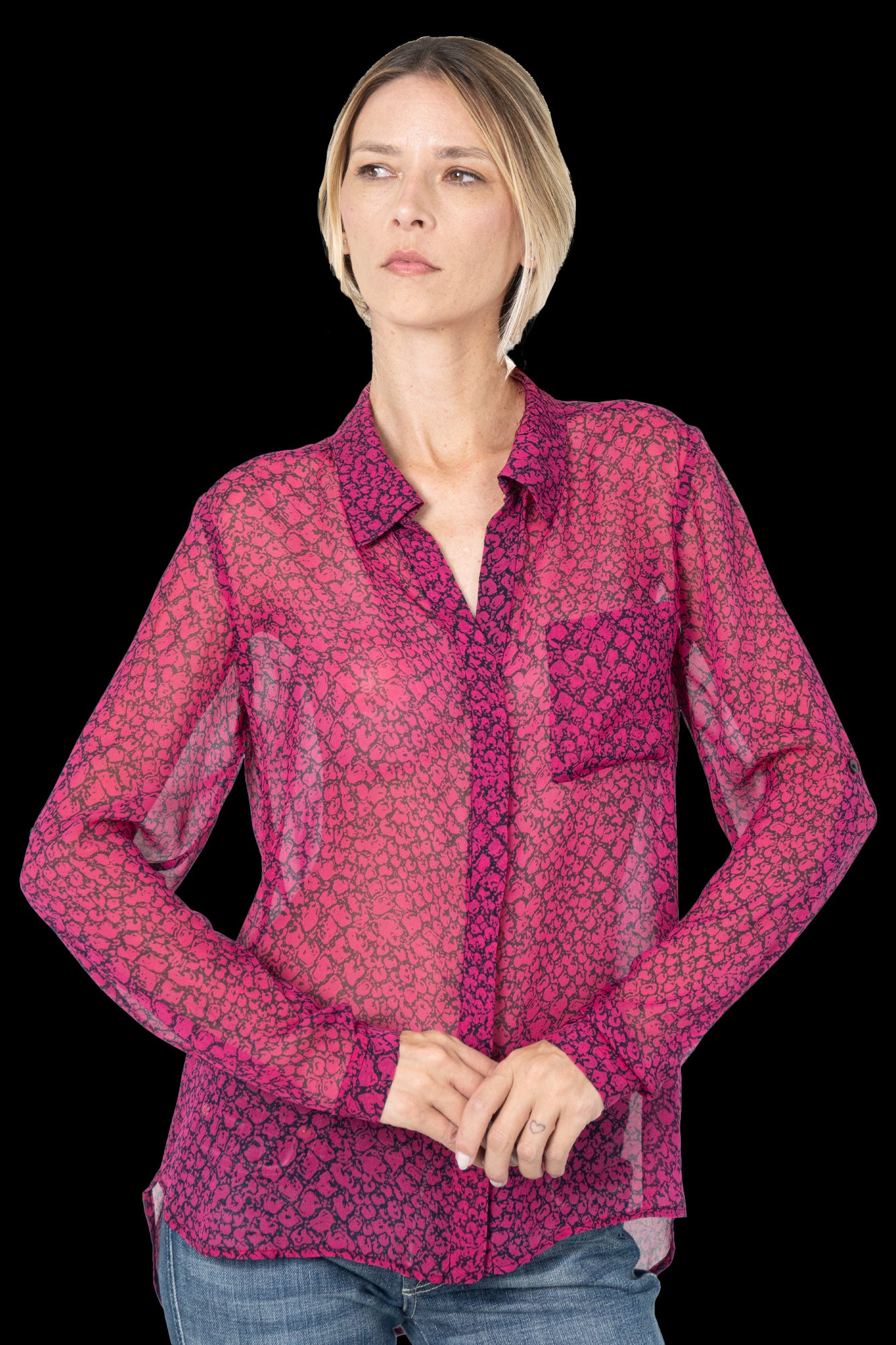 Camisa Bicolor Transparente