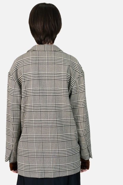 Blazer Bicolor Bordado Garimpo Adda