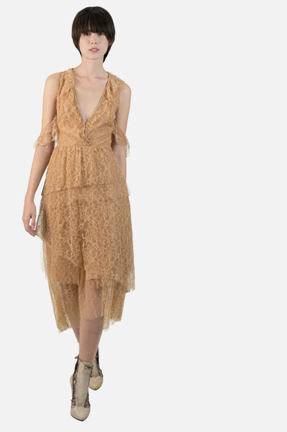 Vestido Caramelo Renda NK
