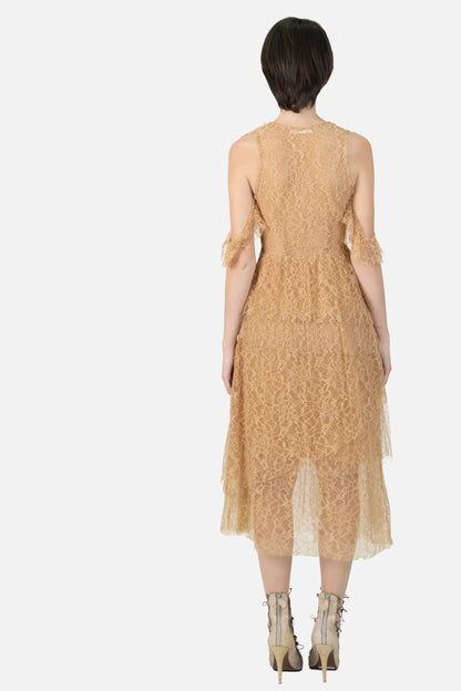Vestido Caramelo Renda NK