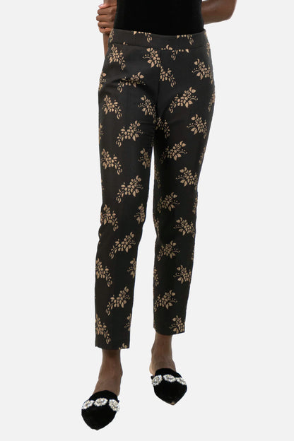 Calça Preta Estampa Max Mara
