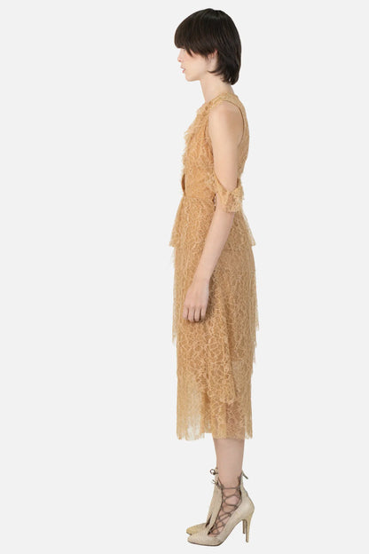 Vestido Caramelo Renda NK