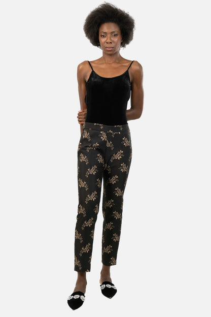 Calça Preta Estampa Max Mara