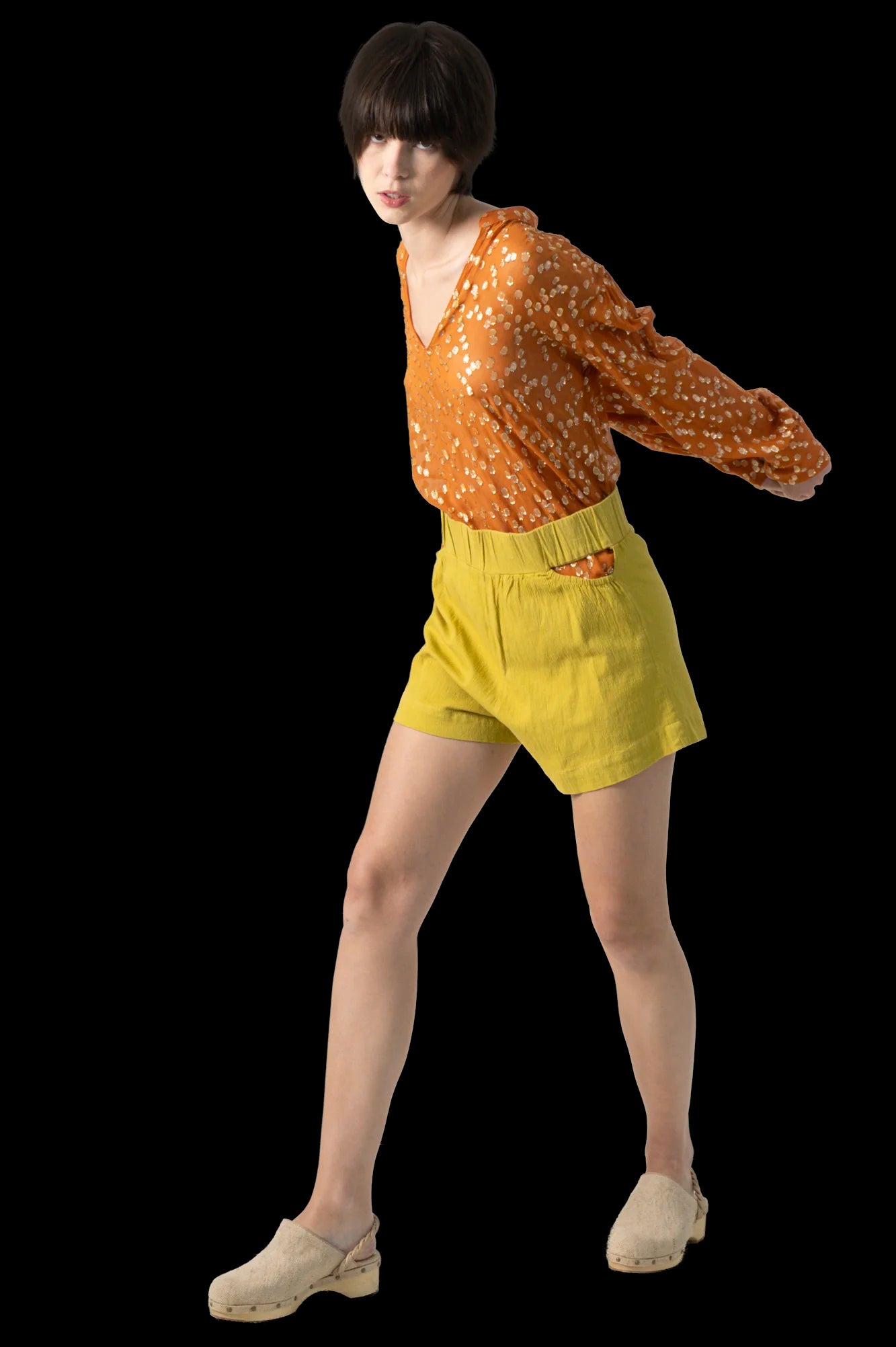 Blusa Laranja Textura