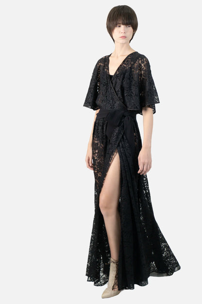 Vestido Preto Renda Helo Rocha