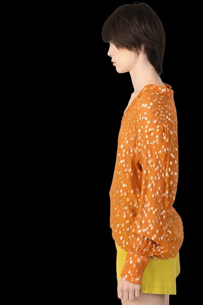Blusa Laranja Textura Nati Vozza