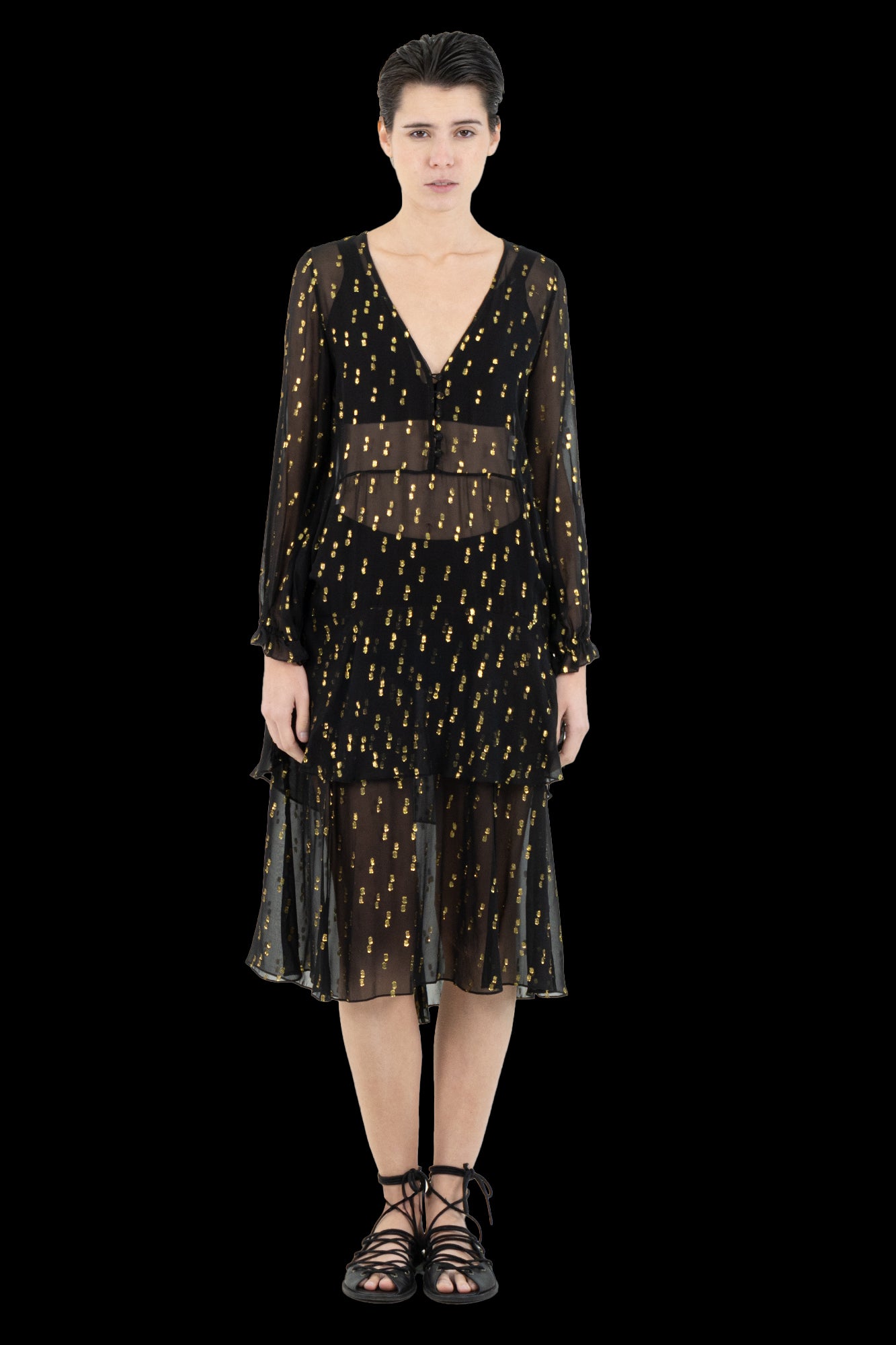 Vestido Preto Transparente