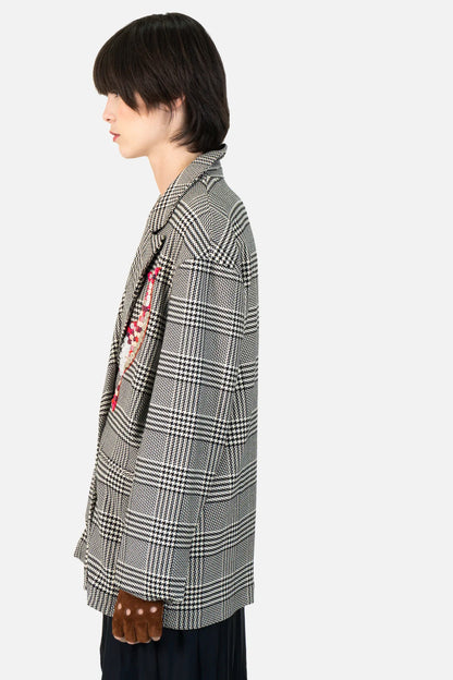 Blazer Bicolor Bordado Garimpo Adda